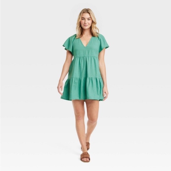 Women's Flutter Short Sleeve Mini Skater Dress - Universal Thread™ new - Picture 1 of 7